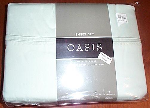 Oasis Mint Green Queen Sheet Set